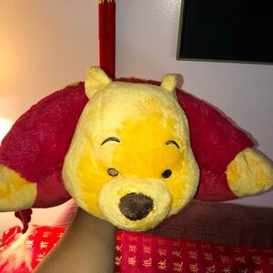 Yellow & Red Winnie-the-Pooh Plush Pillow - Soft Kids Stuffed Animal